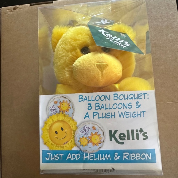 Balloon Bouquet: 3 Balloons & A Plush Weight Kellis - Picture 2 of 6